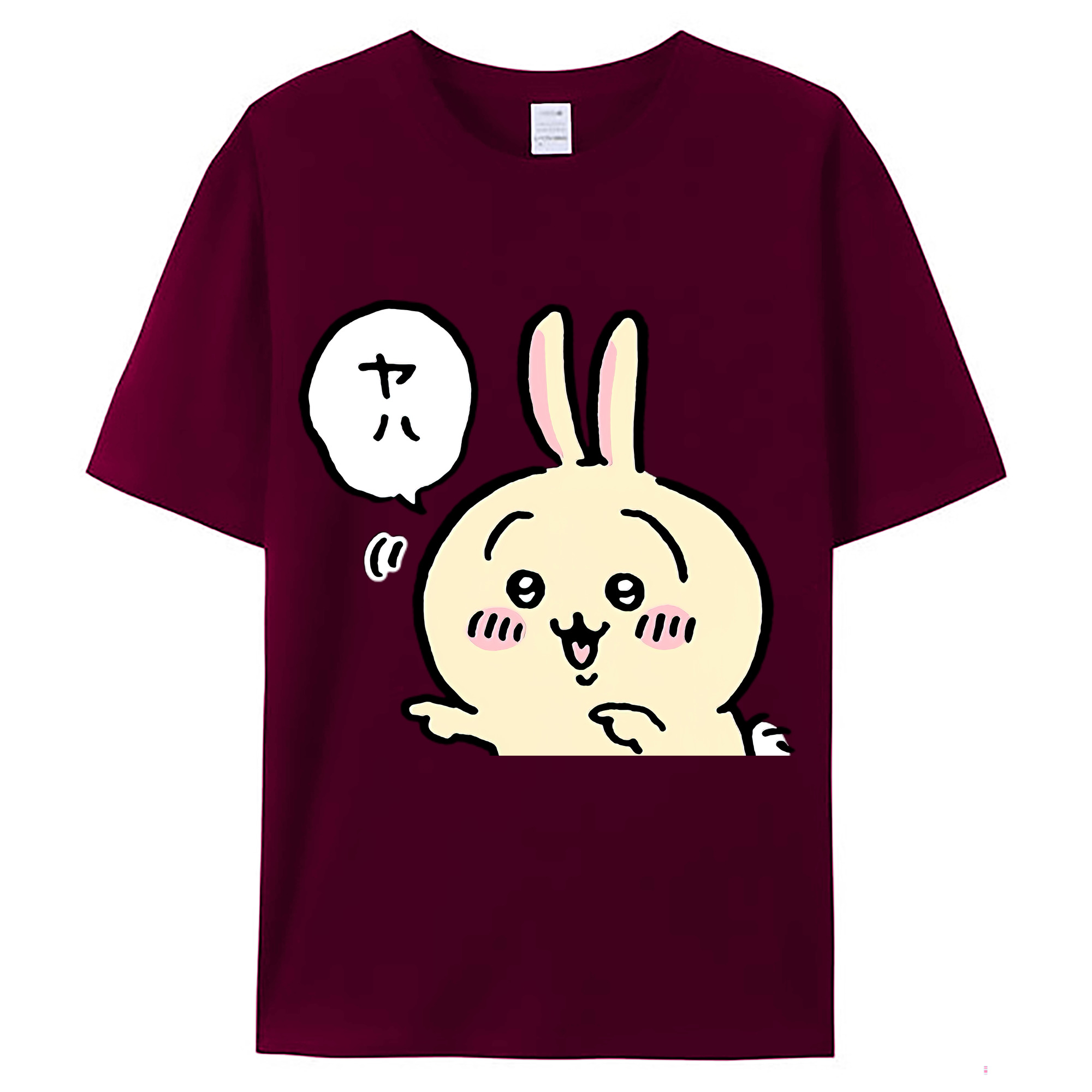 （画像用） ちいかわ うさぎ Chii-kawa usagi レディースカジュアルプリントTシャツ（綿100％）